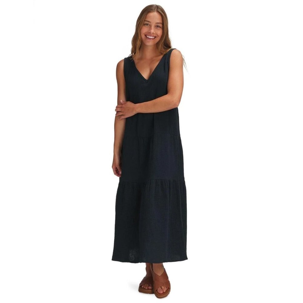 Marine Layer Black Corinne Maxi Dress